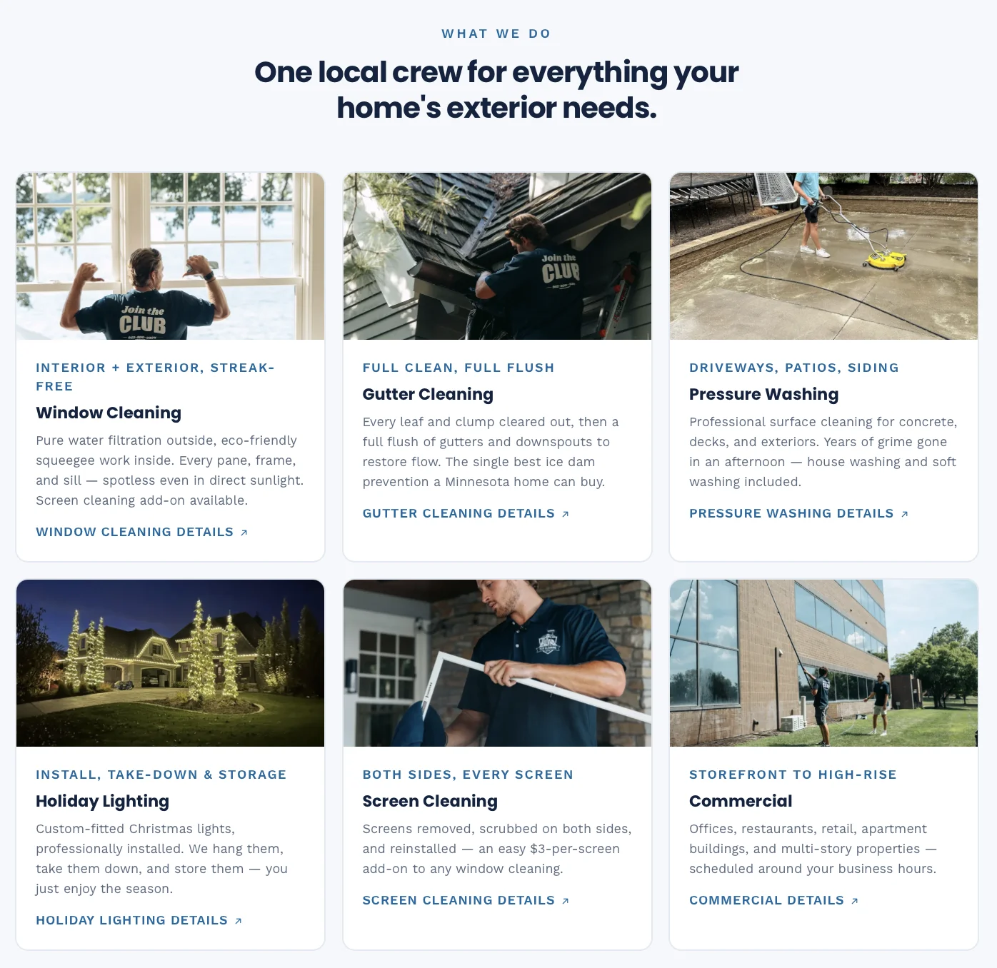 FCR Cleaning & Lighting: Services Section