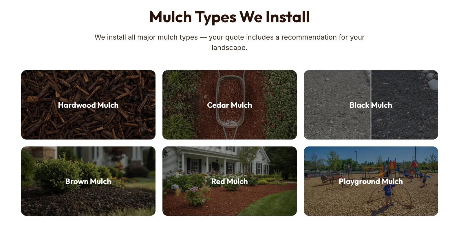 Mulch Company MN: Mulch Types Section
