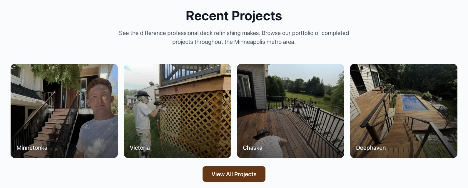 Oil and Water Deck Refinishing: Recent Projects