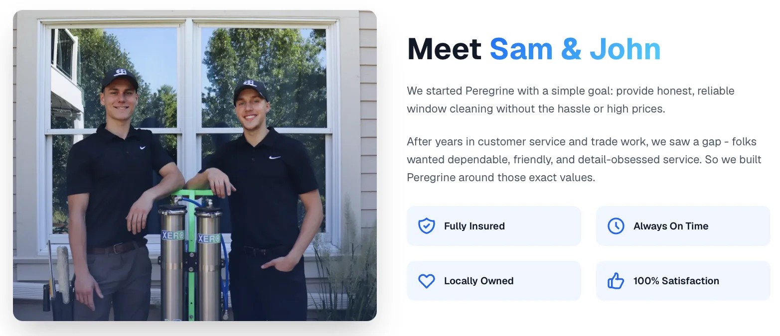 Peregrine Window Cleaning: Meet the Owners