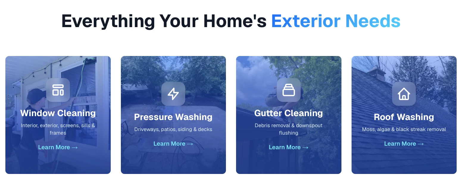 Peregrine Window Cleaning: Services Section
