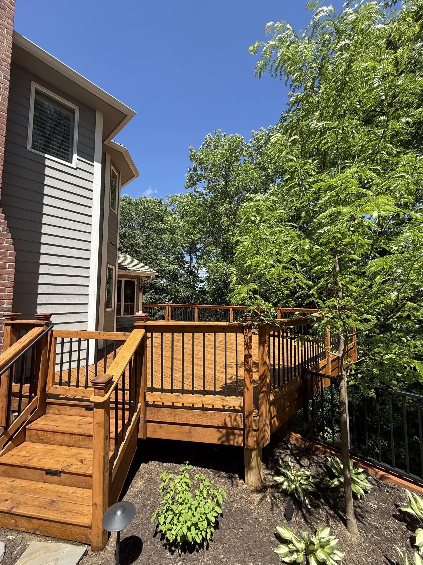 Oil and Water Deck Refinishing at work